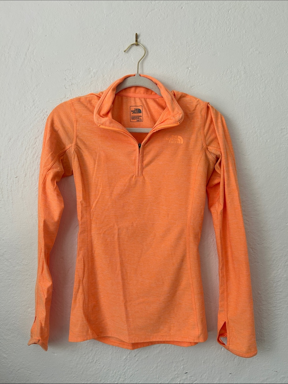 The North Face Women's 1/4 Zip Pullover - Orange Size XS/TP